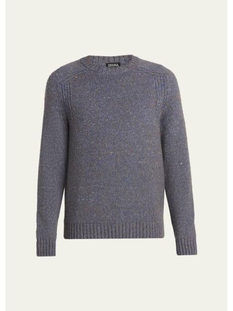 ZEGNA Men's Cashmere and Wool Melange Crewneck Sweater