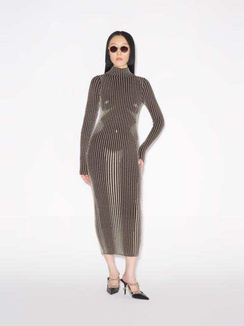 Jean Paul Gaultier THE BROWN LUREX TROMPE L’OEIL DRESS