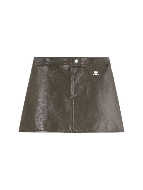 Reedition Vinyl mini skirt