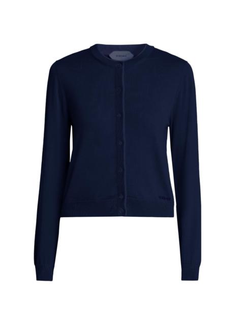 VERSACE Women's La Vacanza Classic Wool Cardigan - Navy