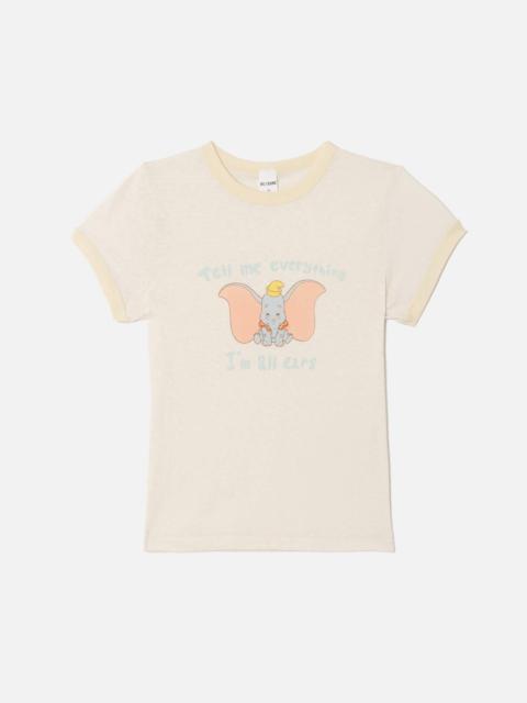 RE/DONE 60s Slim Ringer "Dumbo" Tee - Vintage White With Shortbread