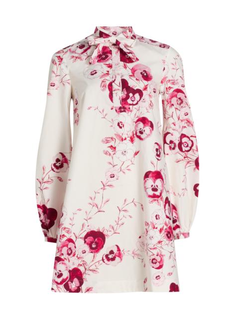 GIAMBATTISTA VALLI Women's Floral Cotton Poplin A-Line Minidress - Ivory Multi