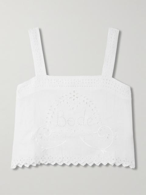 BODE Belvoir Broderie Anglaise Linen Tank