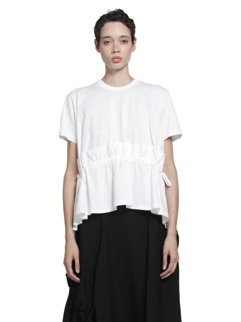 Noir Kei Ninomiya Gathered Cotton T-shirt