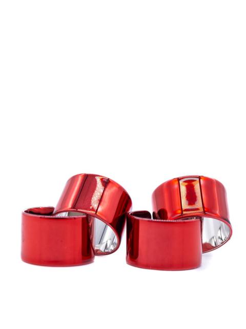 MM6 Maison Margiela Set of 4 Rings in Red