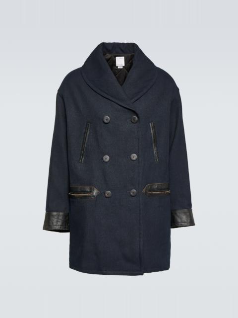 visvim Wool and linen twill peacoat