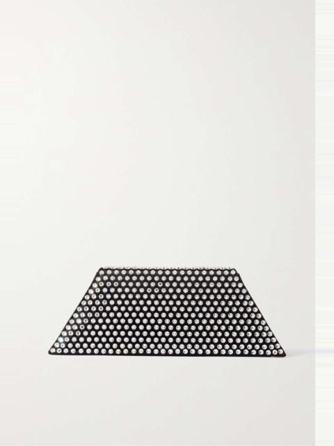 Amina Muaddi Superamini Yigit crystal-embellished satin clutch