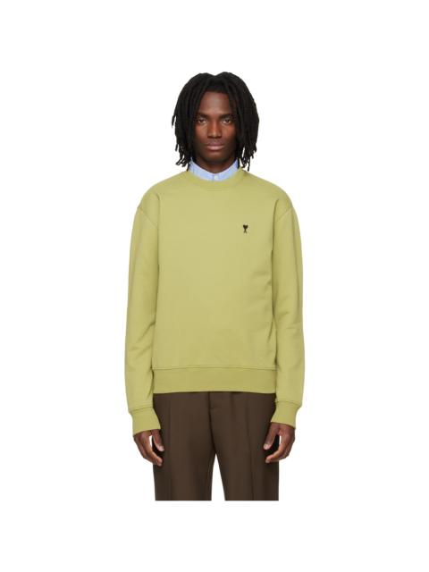 AMI Paris Green Cotton Ami de Coeur Sweatshirt