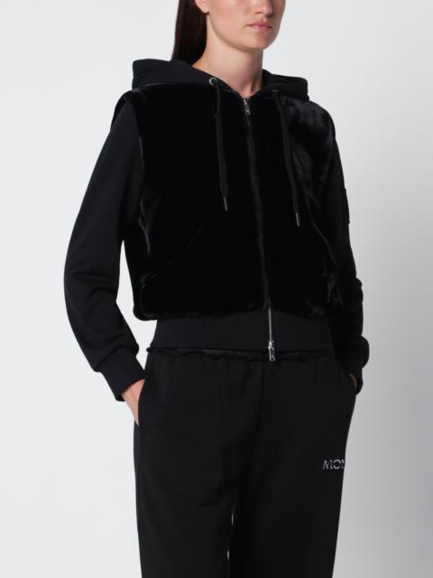 MOOSE KNUCKLES Rosylyn Bunny Black Cotton Hoodie