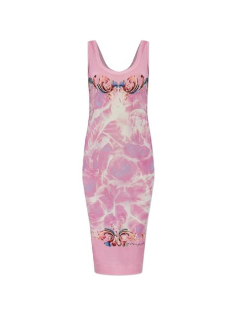 VERSACE JEANS COUTURE printed midi dress