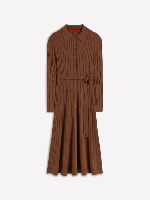 BODEN Rachel Knitted Shirt Dress-Raw Umber