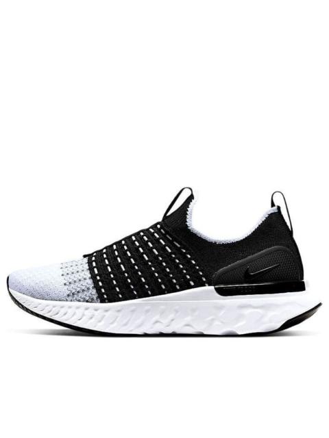 (WMNS) Nike React Phantom Run Flyknit 2 'Black White' CJ0280-001