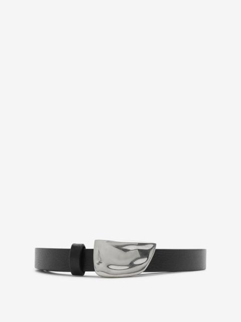 Burberry Thin Leather Shield Belt