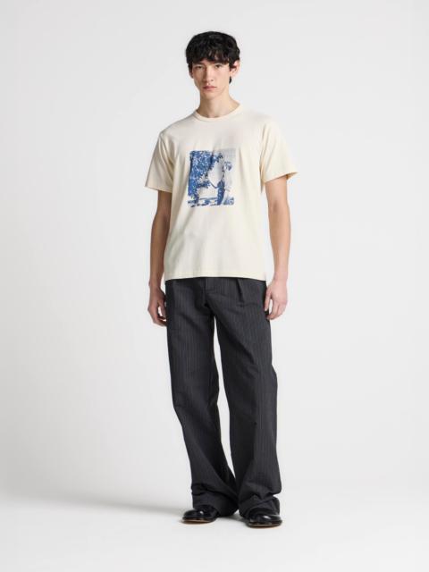 JW Anderson MENS SINGLE PLEAT TROUSERS IN BLACK & GREY