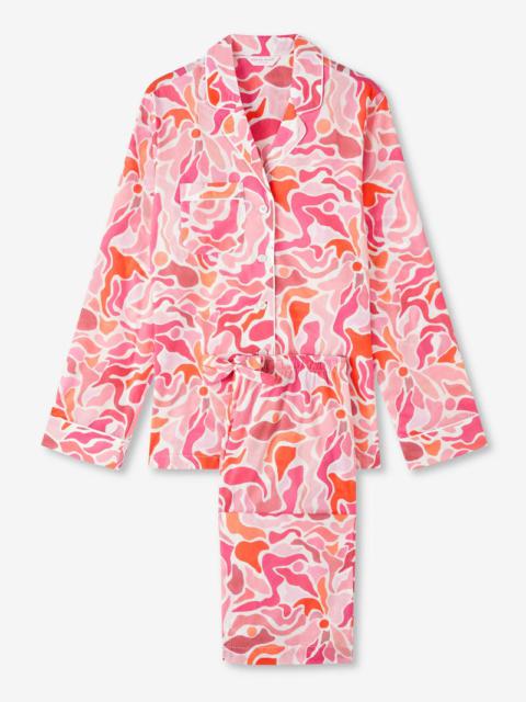 Derek Rose Women's Pyjamas Ledbury 61 Cotton Batiste Pink