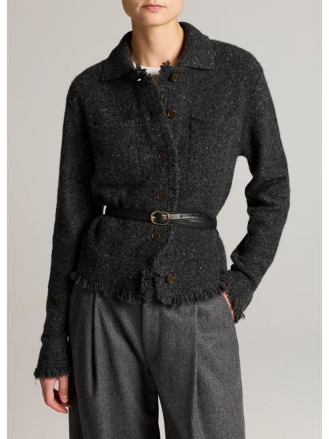 Vince Donegal Plush Cashmere Shrunken Cardigan