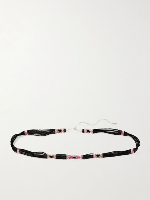 Isabel Marant Relona beaded belt Black