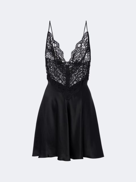RODARTE Lace and silk satin minidress
