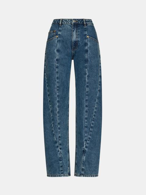 STEVE MADDEN THE SEAMED SYDNEE JEAN IMPERIAL BLUE
