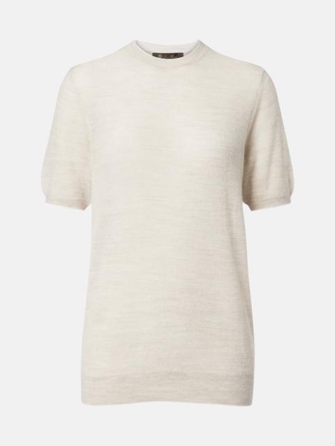 Loro Piana Walnut cashmere, wool, and silk top