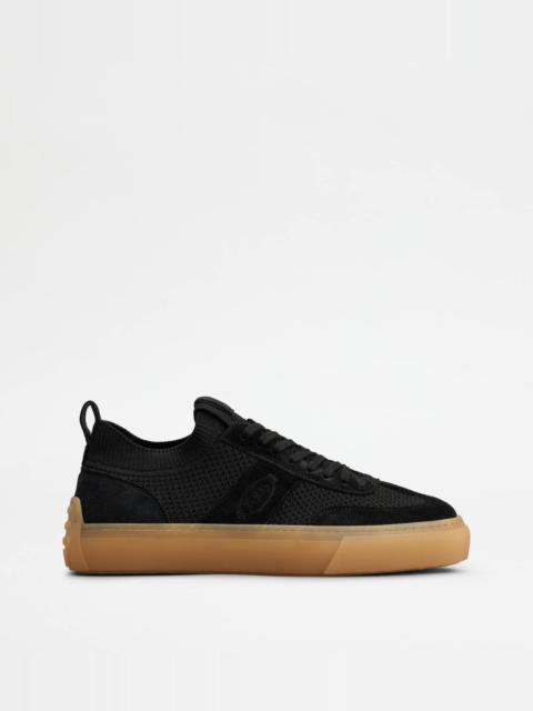 Tod's TOD'S SNEAKERS IN FABRIC AND SUEDE - BLACK