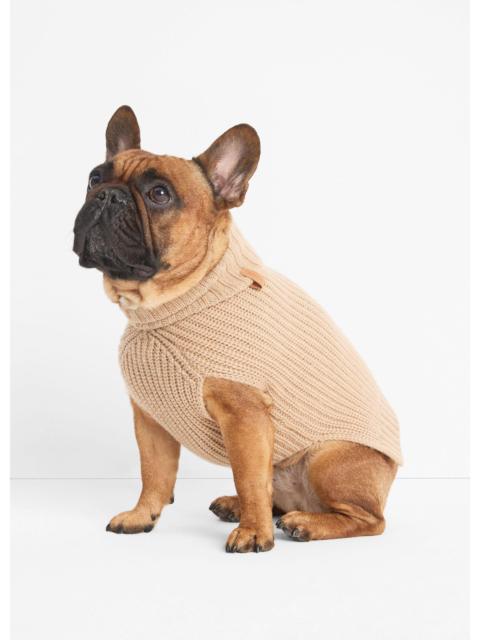 Vince Wool and Cashmere Shaker-Stitch Dog Sweater