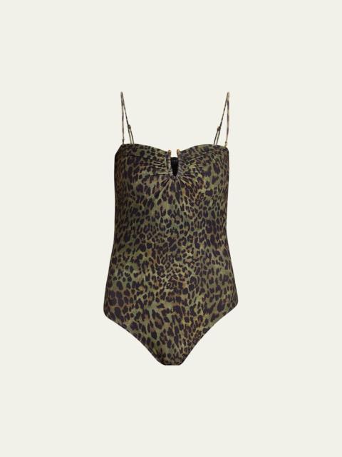 NILI LOTAN Leopard One-Piece Swimsuit