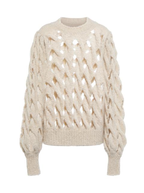 Isabel Marant 계란 latticed mohair-blend 스웨터