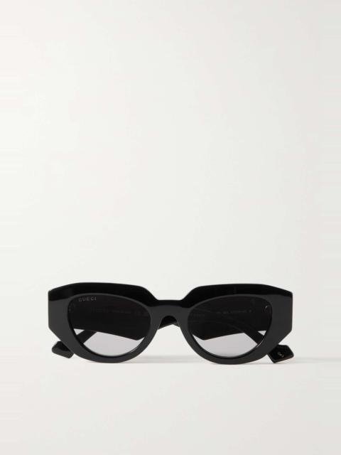 GUCCI Cat-eye recycled-acetate sunglasses