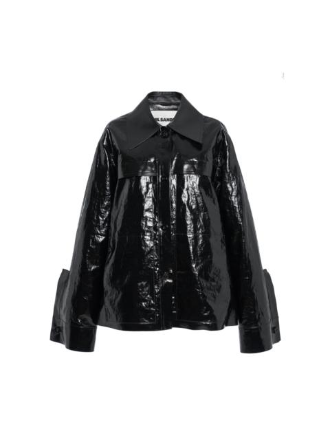 Jil Sander Coated Linen Sport Jacket black