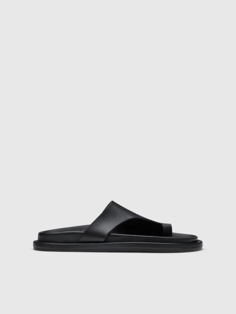 ATP ATELIER Rosanna Black Leather Comfy sandals