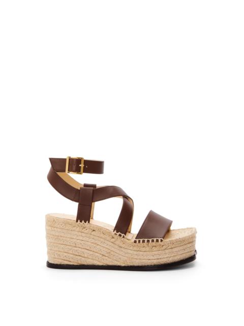 Loewe Petal espadrille sandal in calfskin
