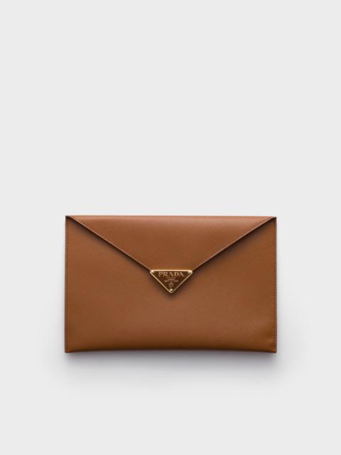 Prada Saffiano leather envelope clutch