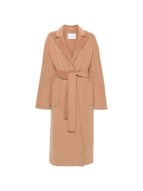 STAND STUDIO belted wool-blend coat