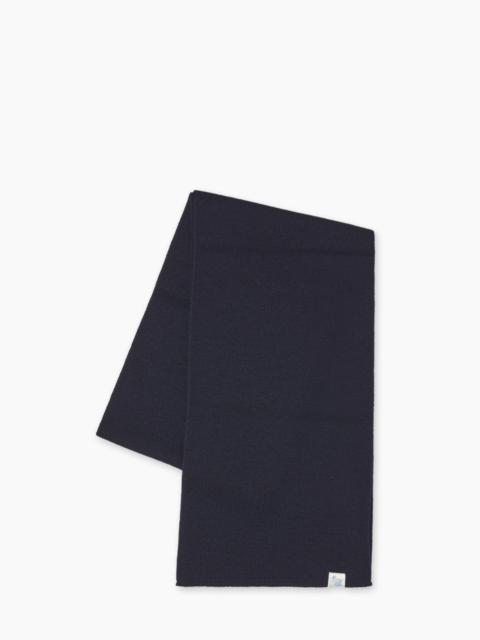 Merz b. Schwanen MERZ B. SCHWANEN MWSC01 MERINO WOOL RIBBED SCARF DARK NAVY