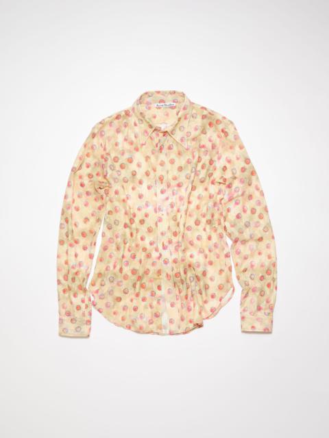 Acne Studios Button-up shirt - Beige/pink