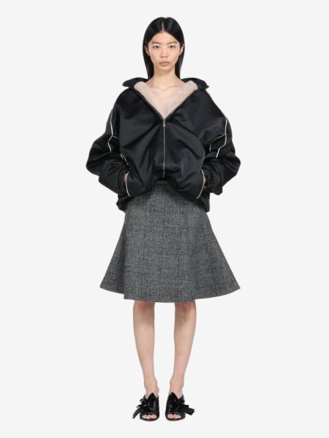 N°21 BOMBER JACKET WITH HOOD AND FAUX FUR LINING