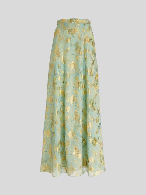 Etro FLORAL SILK GEORGETTE SKIRT