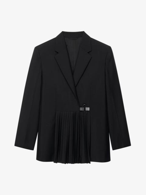 JACKET IN WOOL WITH PLEATS DETAILS