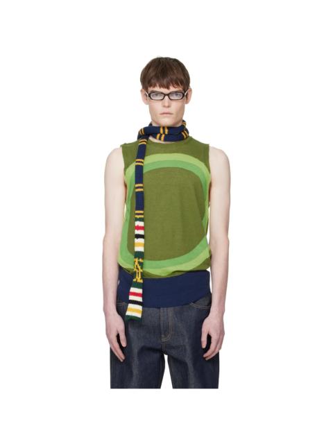 EDWARD CUMING Green Vortex Tank Top