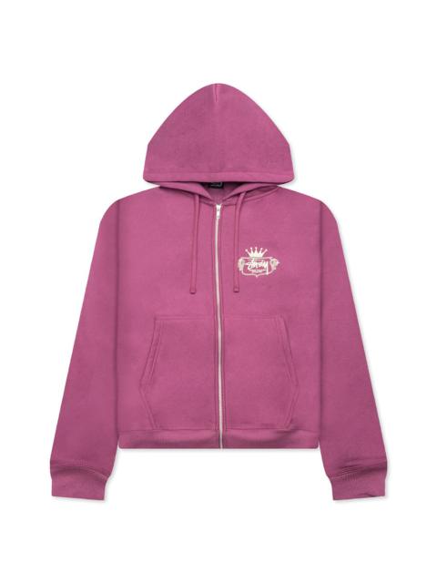 BUILT TO LAST ZIP HOODIE - BERRY