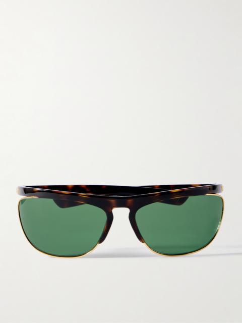 Bottega Veneta Cat-eye Tortoiseshell Acetate And Gold-tone Sunglasses