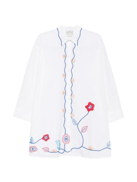 forte_forte Broderie En Rêve mini shirt dress