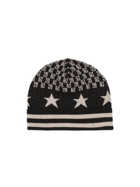 Balmain Mini monogram and stars beanie