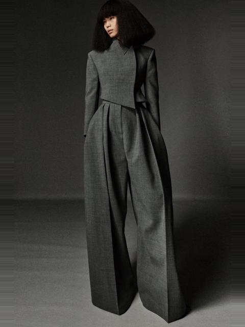 A.W.A.K.E. MODE ROUNDED TAILORED TROUSERS GREY