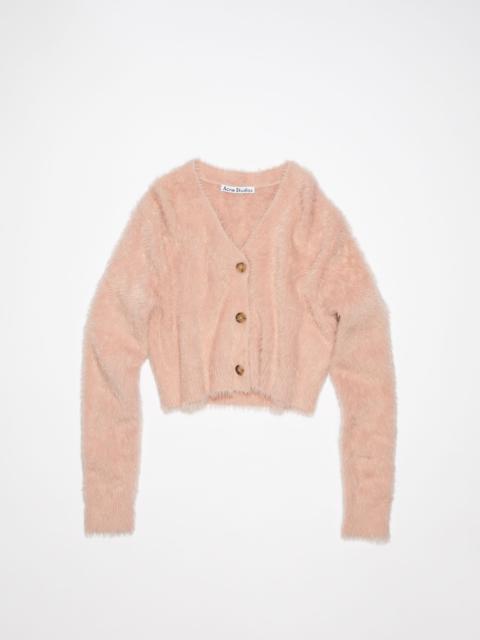 Fluffy knit cardigan - Dusty pink