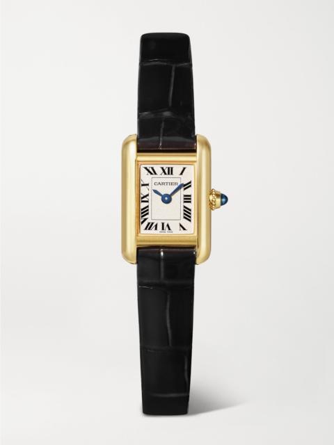 Cartier Tank Louis Cartier 16.5mm Mini 18-karat Gold And Alligator Watch