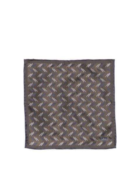 Brioni Pritned silk foulard