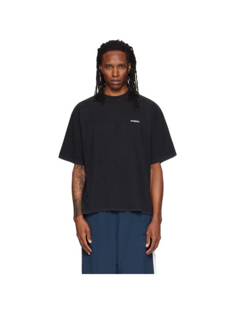 VETEMENTS Black Classic Logo Boxy T-shirt