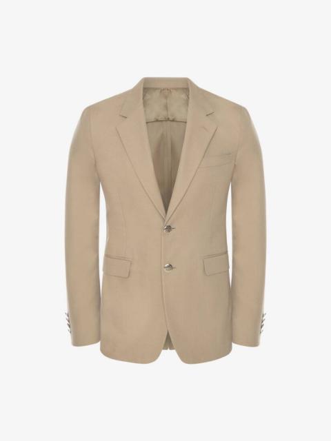 Alexander McQueen Men's Deconstructed Single-breasted Jacket in Sage